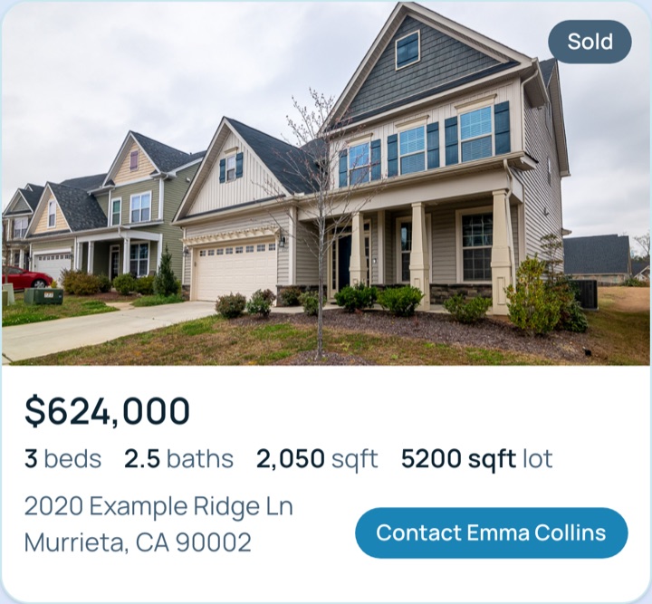 Example listdtree listing card 4 with property photos and status badge